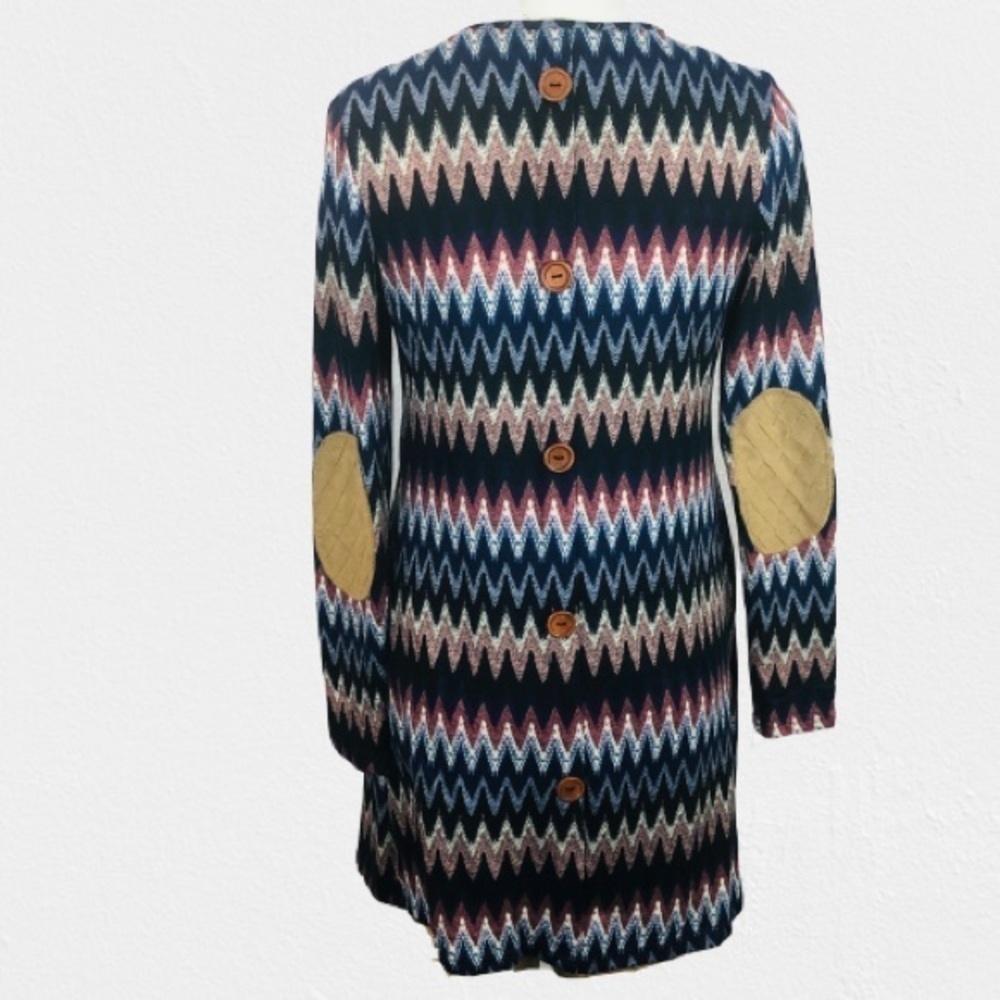 Boutique Chevron Pattern Open Front Cardigan - Picture 4 of 7